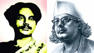 প্রথম সমাচার Prothom Somachar জাতীয় কবি কাজী নজরুল ইসলামের ১২৭তম জন্মবার্ষিকী উদযাপনের একটি চিত্র, যেখানে 'নজরুল বর্ষ' ঘোষণা করা হয়েছে।