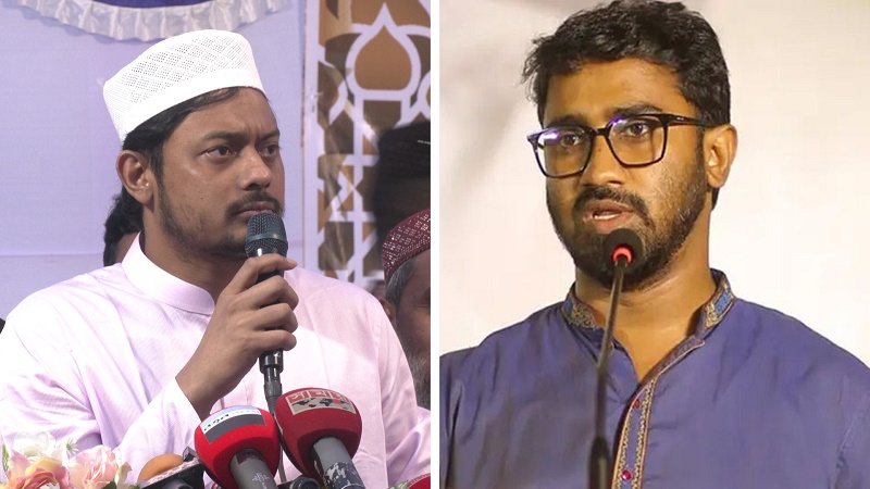 প্রথম সমাচার Prothom Somachar বিএনপি নেতা মুহাম্মদ রাশেদ খাঁন ও এনসিপি নেতা নাসীরুদ্দীন পাটওয়ারীর মধ্যে তীব্র রাজনৈতিক বিতর্কের দৃশ্য।