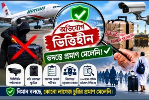 প্রথম সমাচার Prothom Somachar হজ ফ্লাইট যাত্রীদের লাগেজ চুরির অভিযোগের তদন্ত প্রতিবেদন প্রকাশ করেছে বিমান বাংলাদেশ এয়ারলাইন্স, যেখানে চুরির প্রমাণ মেলেনি।