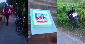 প্রথম সমাচার Prothom Somachar নড়িয়ায় শেখ হাসিনার জন্মদিন উপলক্ষে কেক কাটার অনুষ্ঠানে পুলিশের অভিযান, জব্দকৃত কেক ও মোটরসাইকেল।