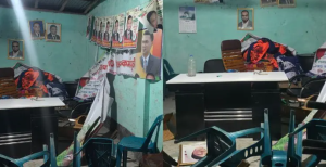 প্রথম সমাচার Prothom Somachar কুষ্টিয়ায় বিএনপি কার্যালয়ে আওয়ামী লীগ কর্মীদের হামলা ও ভাঙচুরের পর ক্ষতিগ্রস্ত কক্ষের চিত্র।