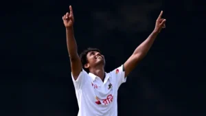 প্রথম সমাচার Prothom Somachar বাংলাদেশের পেসার হাসান মাহমুদ টেস্ট ক্রিকেটে হ্যাটট্রিক করে ইতিহাস গড়ছেন।