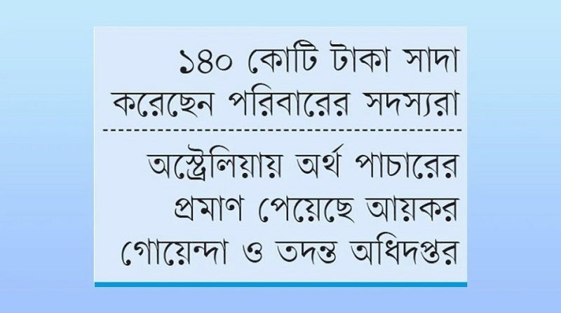 সাঈদ খোকন পরিবারের ২৯৭ কোটি টাকা কর ফাঁকি